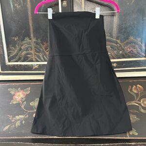 NWT PLT LBD black stretch woven Bando shift dress size 4